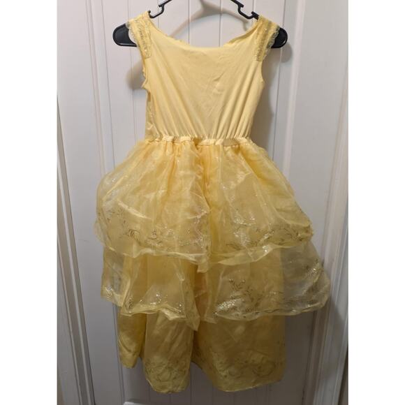 Disney Princess Belle Yellow Dress Girls Halloween Costume Dress-Up Size S 4-6 - Picture 7 of 10